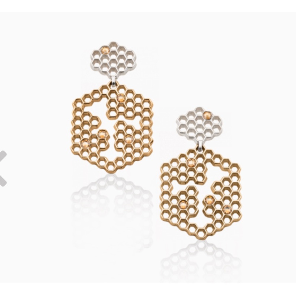 Mignon Faget Hive Honeycomb Earrings 🐝💛